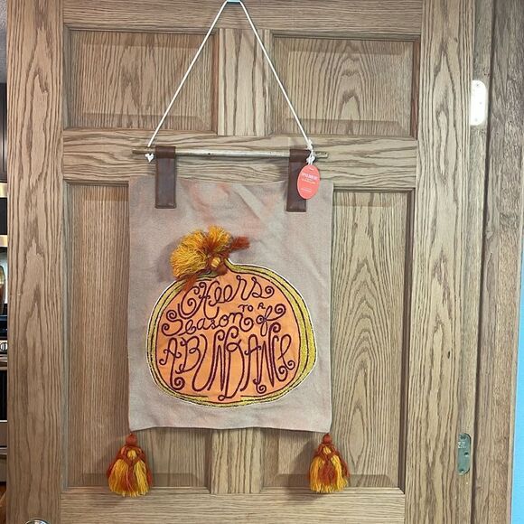 OPALHOUSE Jungalow Pumpkin Fall Wall Hanging *NEW* - Picture 3 of 9